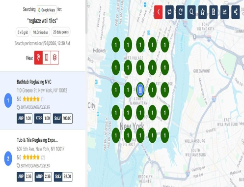 After reglaze wall tiles Result